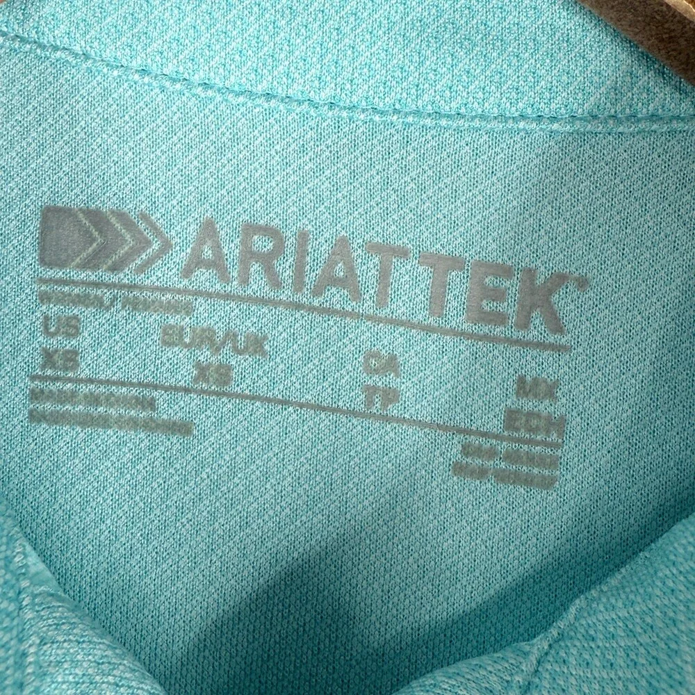 Ariat TEK Polo Shirt Womens XS Blue Pullover Top Outdoor Comfort - Picture 3 of 11
